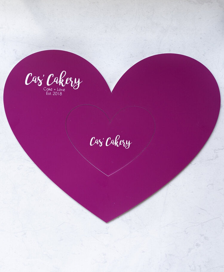 Cas' Cakery Template Heart - Mini