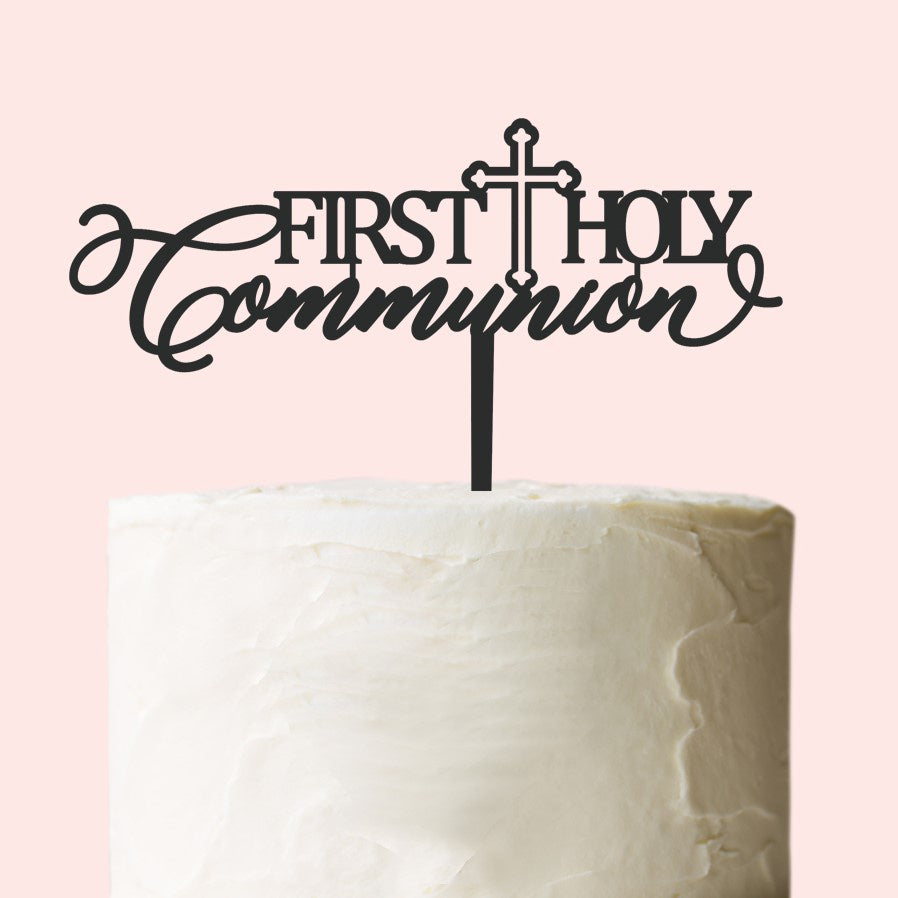 Etched Cake Topper - First Holy Communion