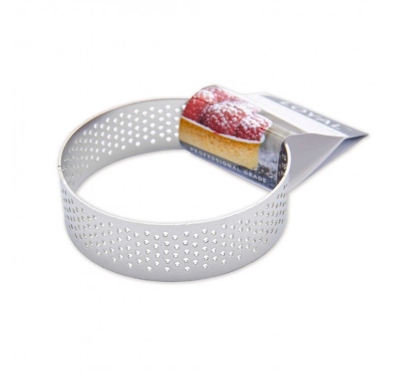 LOYAL 80mm x 20mm Perforated Tart Ring S/S