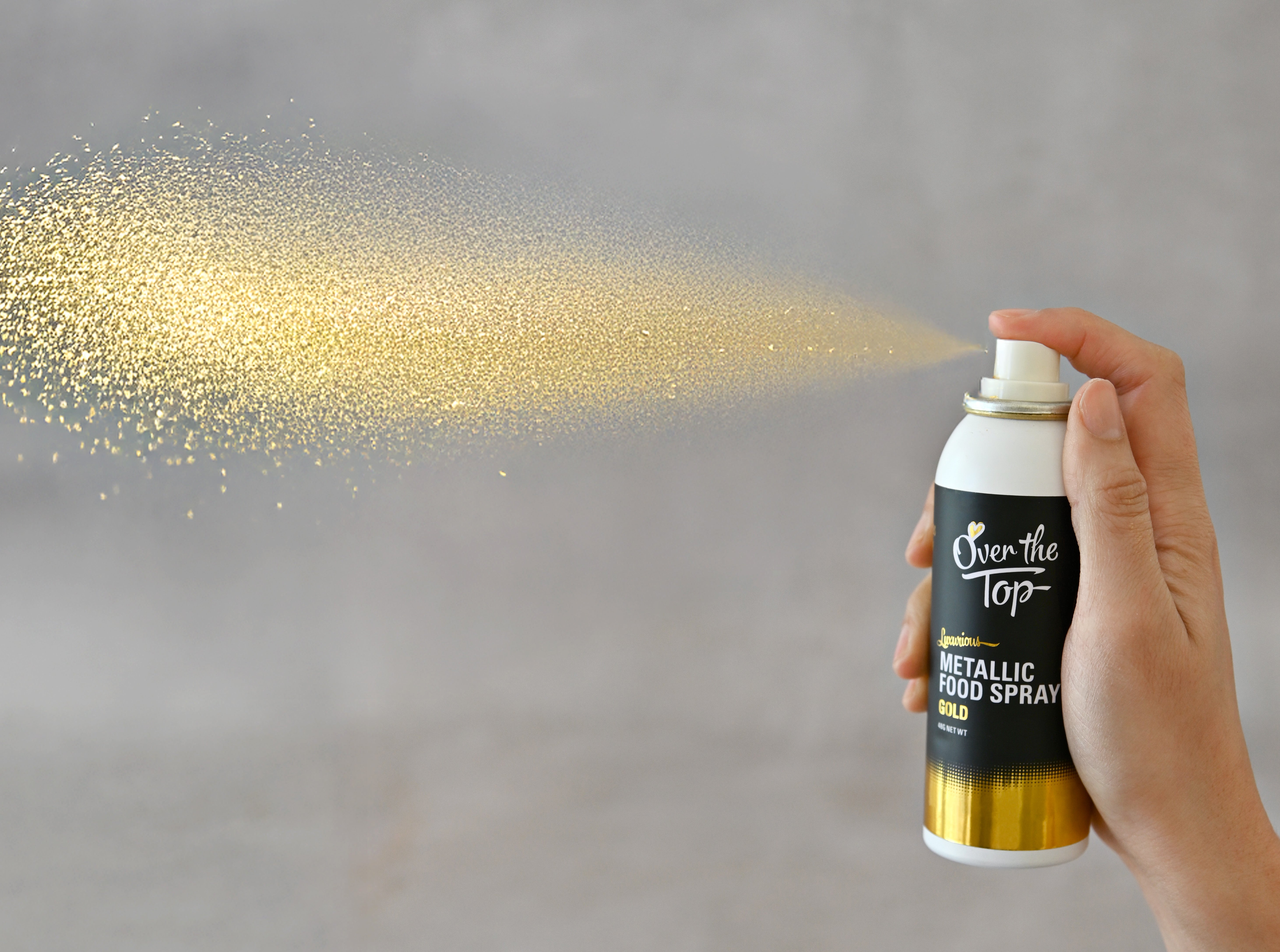 Over The Top Metallic Food Spray 48g Gold