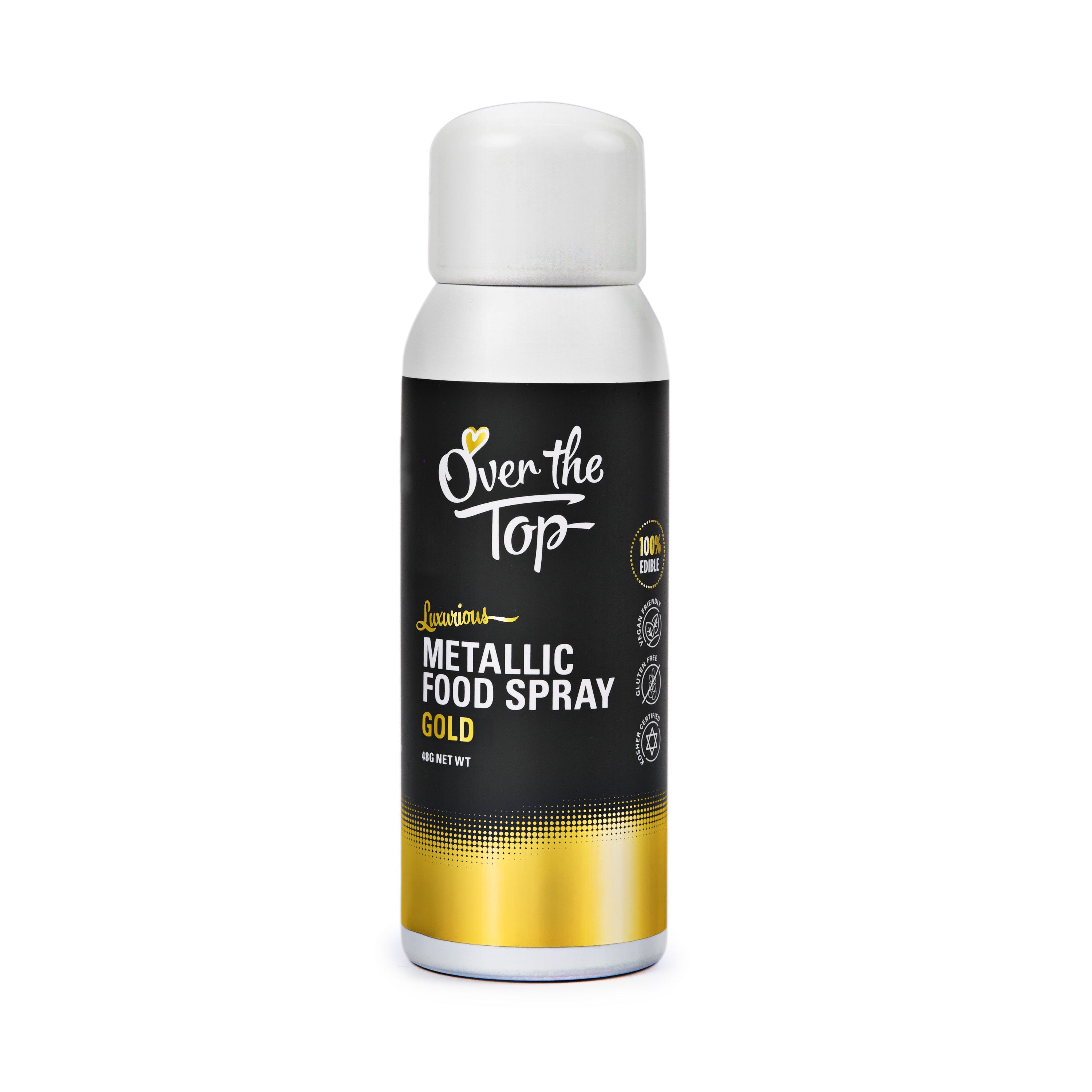 Over The Top Metallic Food Spray 48g Gold