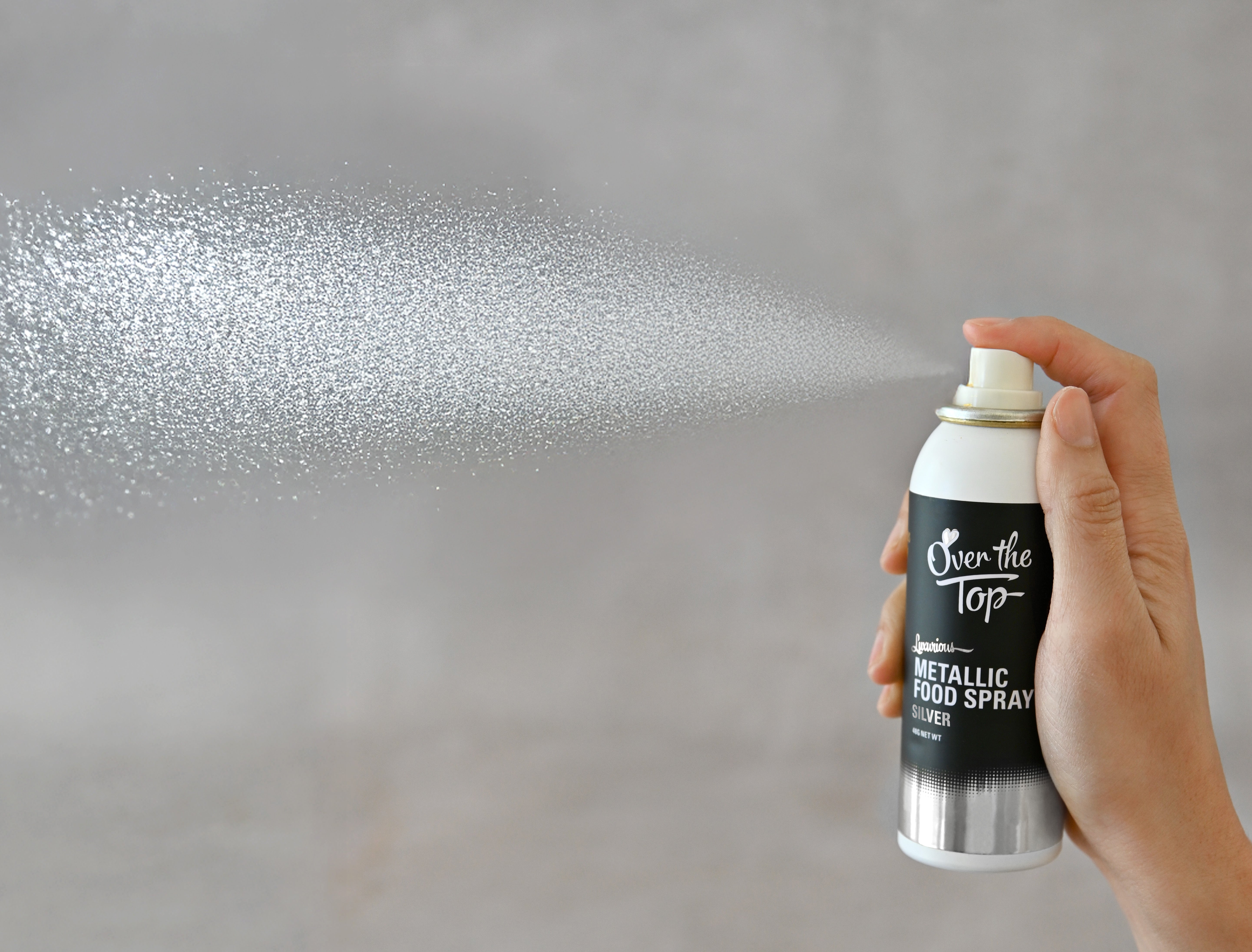 Over The Top Metallic Food Spray 48g Silver