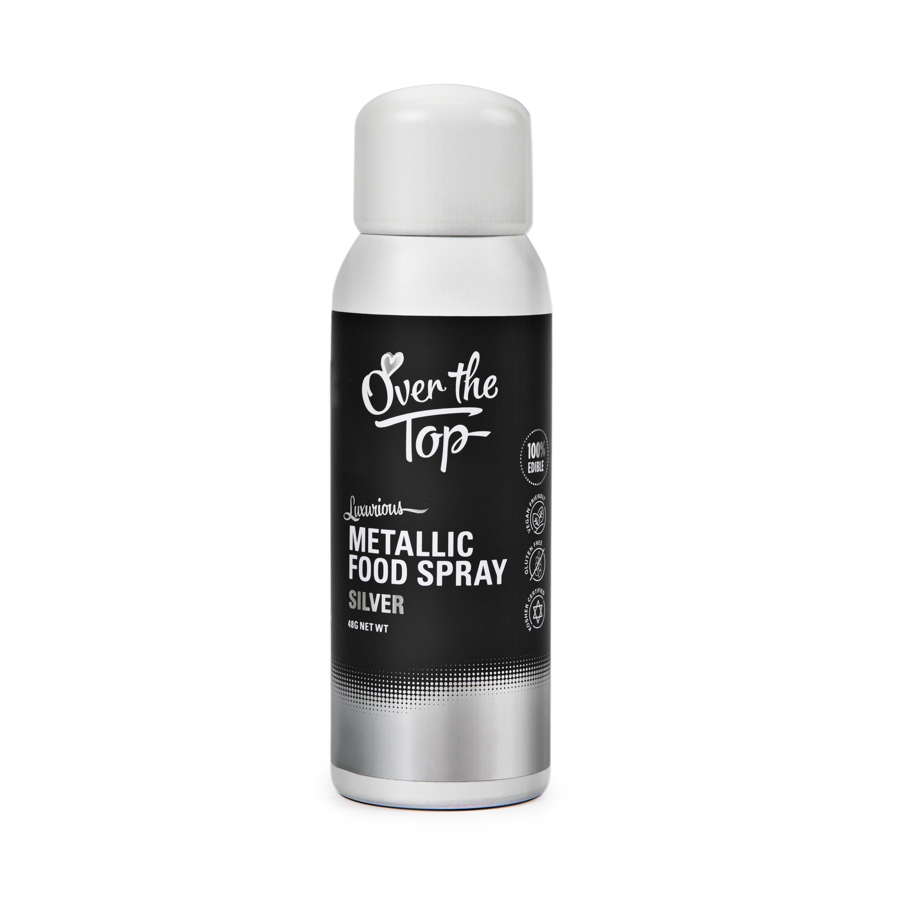 Over The Top Metallic Food Spray 48g Silver