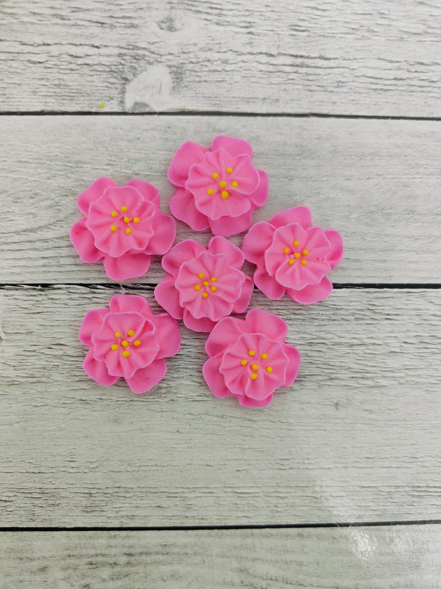 Mini Dainty Bess Sugar Flowers 6 Pack Pink