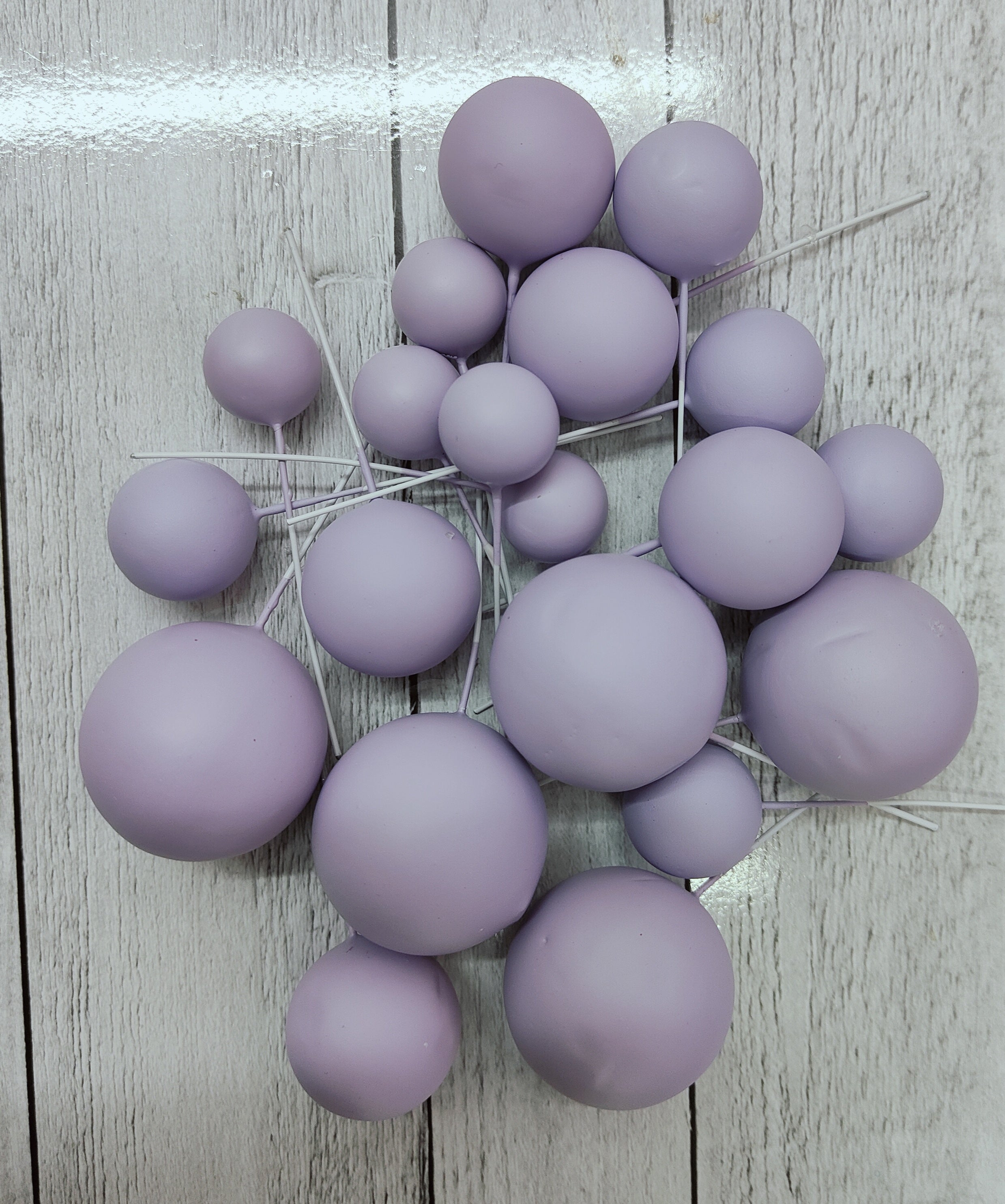 Cake Ball Toppers 20pc Mixed Sizes - Maca Purple