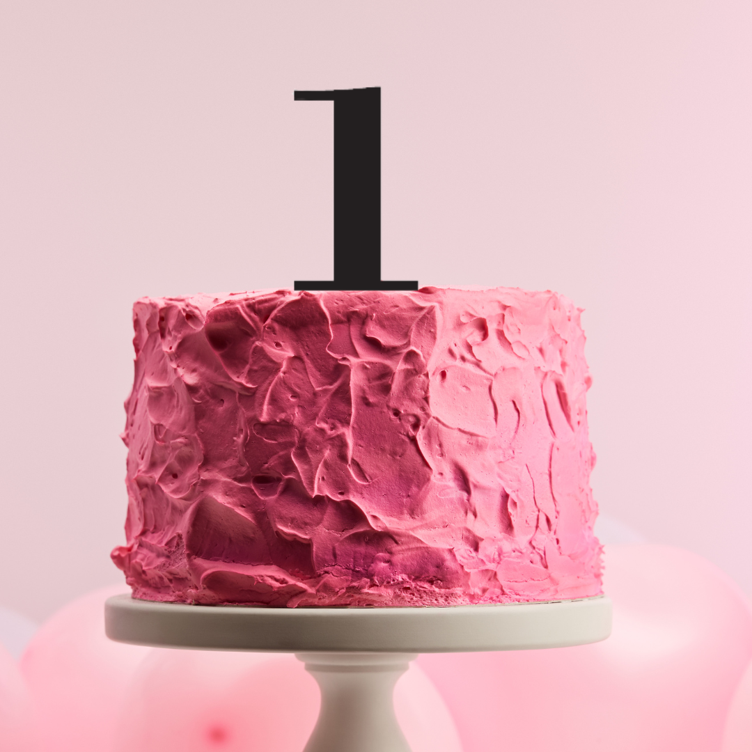 BarleyBoy Creative 1 Cake Topper - Serif Font