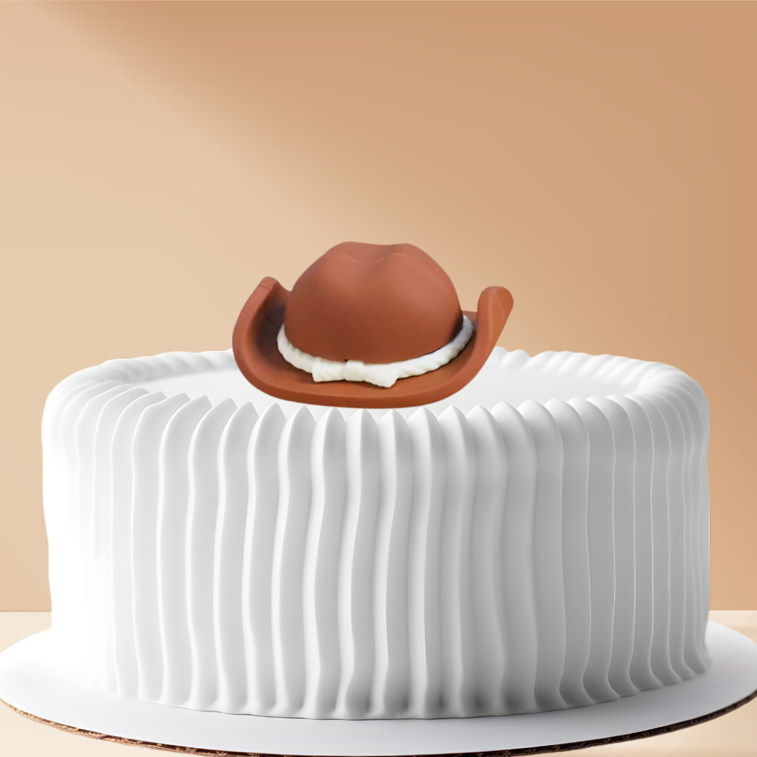 Cake Topper Cowboy Hat Brown