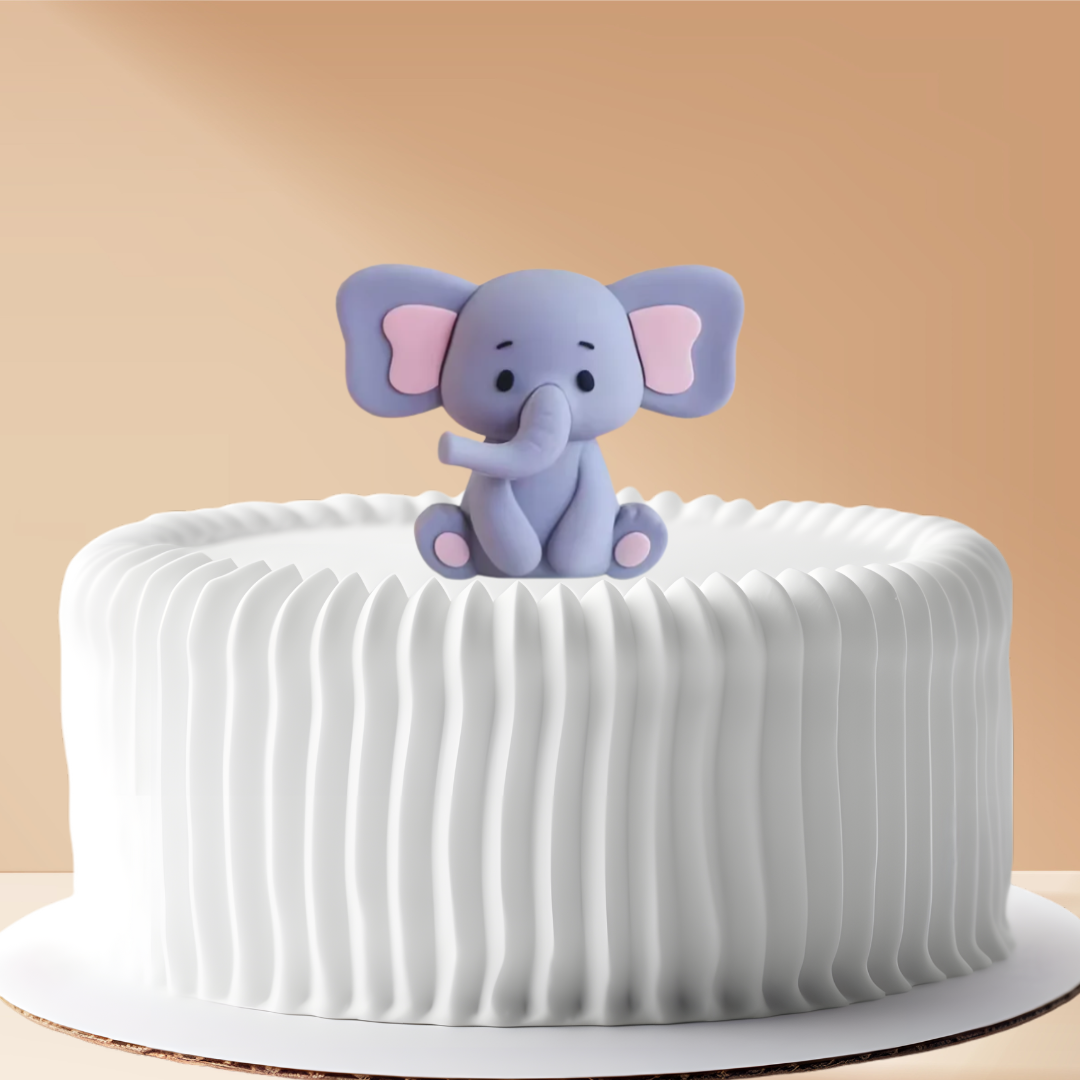 Cake Topper Elephant Pink Ears