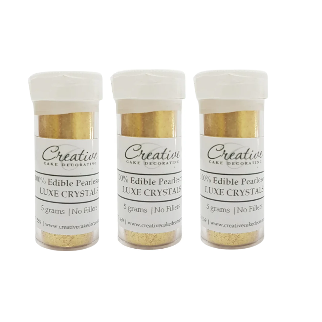 Creative Cake Decorating Dust - Gold Lustre Luxe Crystals 5g