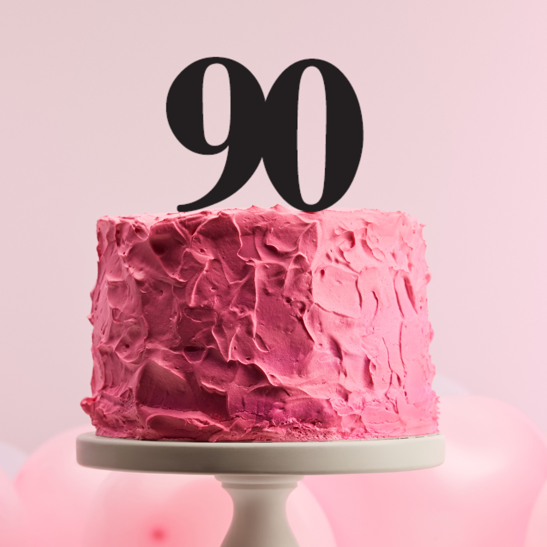 BarleyBoy Creative 90 Cake Topper - Serif Font