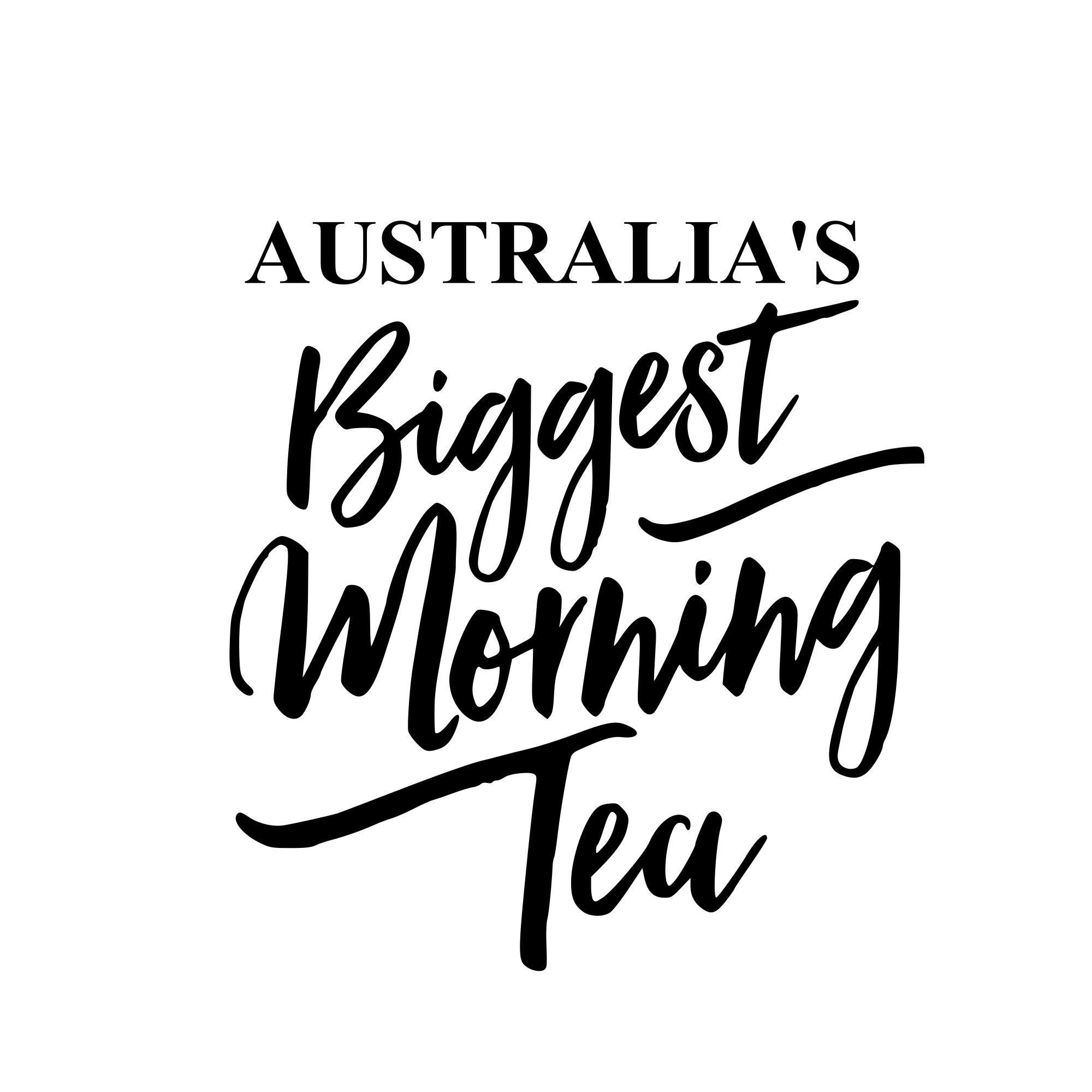 Custom Cookie Cutters - Australia's Biggest Morning Tea (Cursive)  Debosser