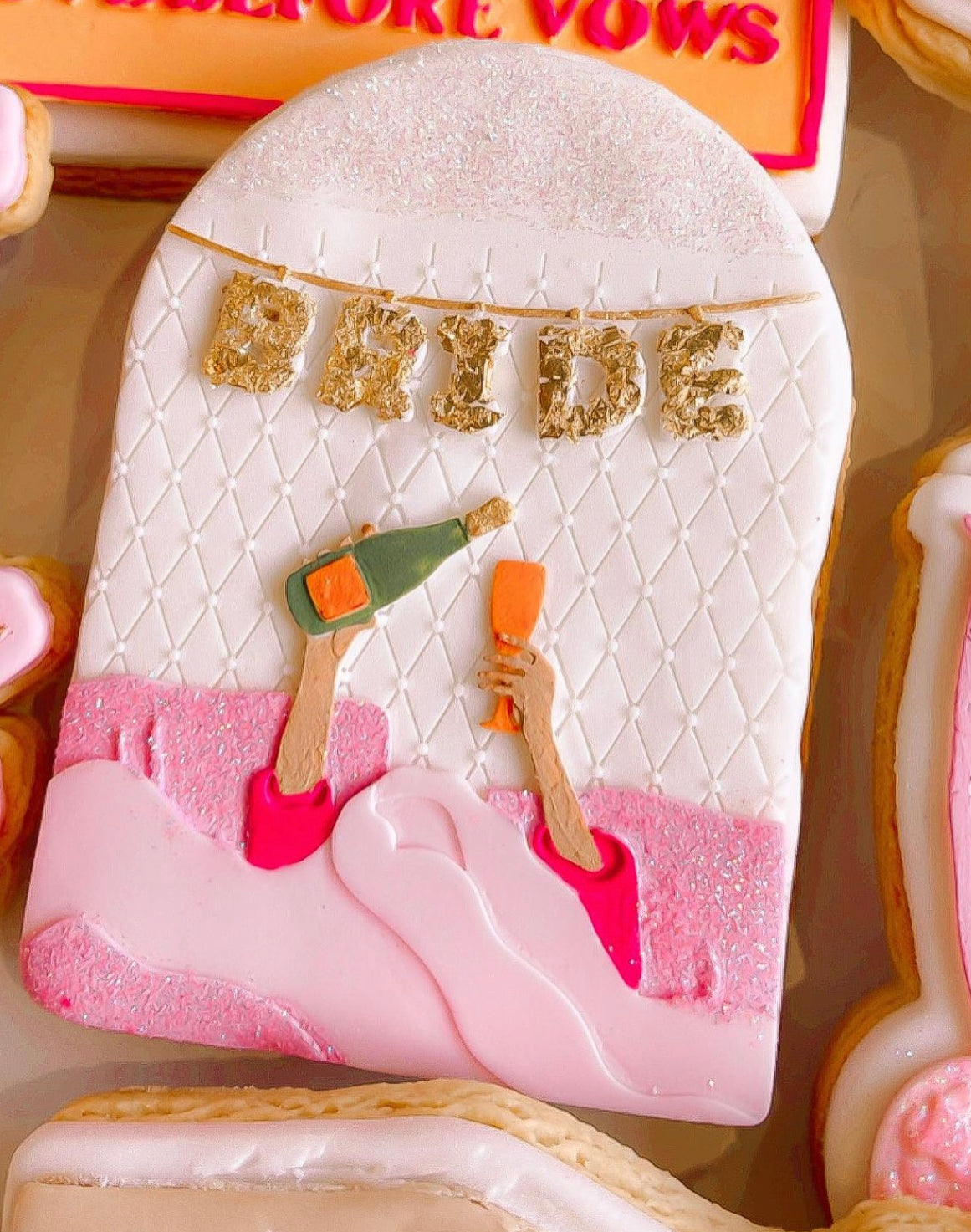 Boss Embossers - BRIDE Balloons and Champagne in Bed Debosser and Cutter