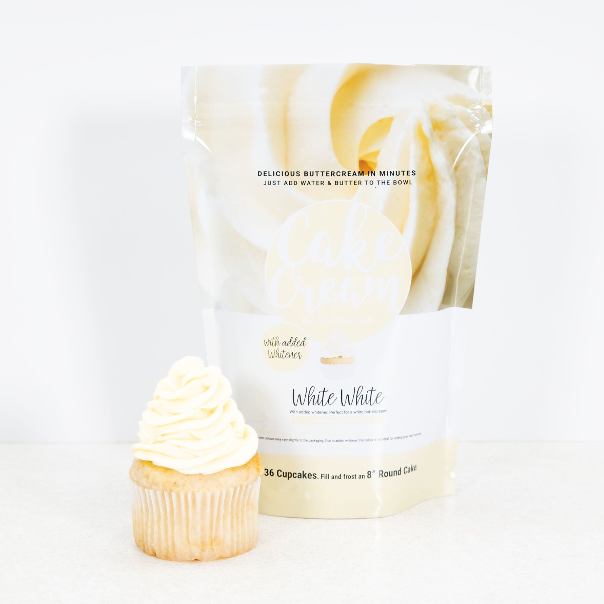Cake Cream Swiss Meringue Buttercream - White White 800g