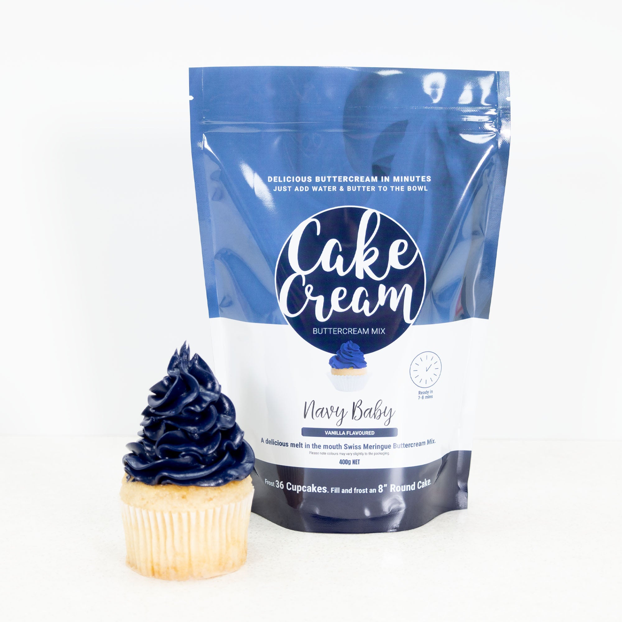 Cake Cream Swiss Meringue Buttercream - Navy Baby 400g