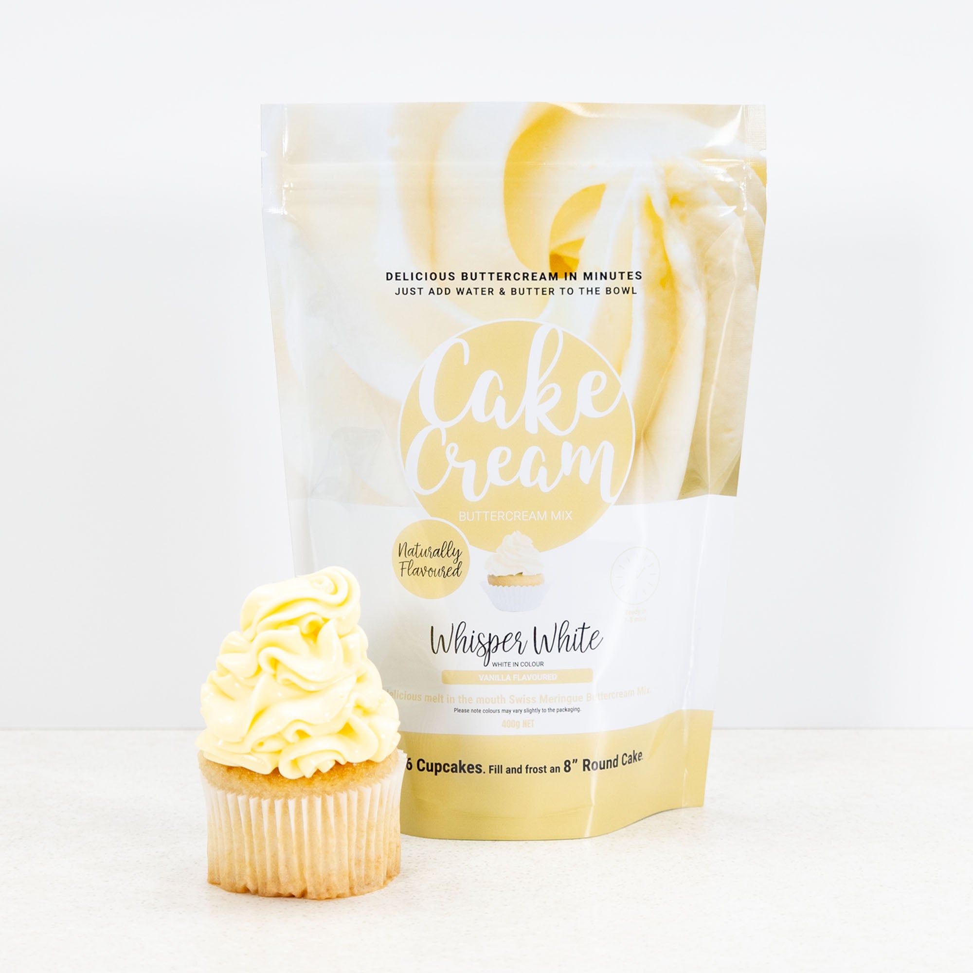 Cake Cream Swiss Meringue Buttercream - Whisper White Vanilla Flavour 400g