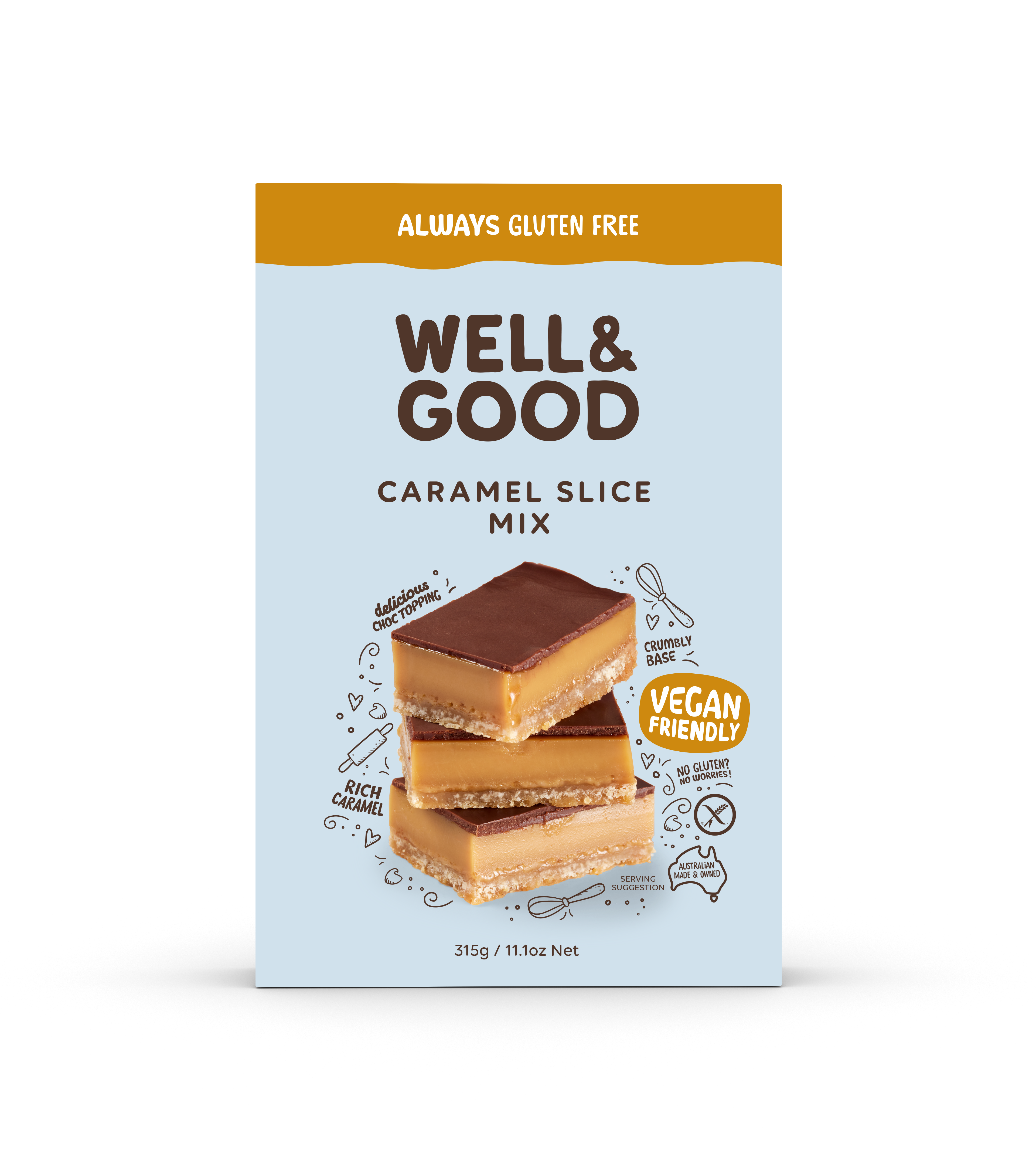 Well & Good Gluten Free Caramel Slice Mix 315g