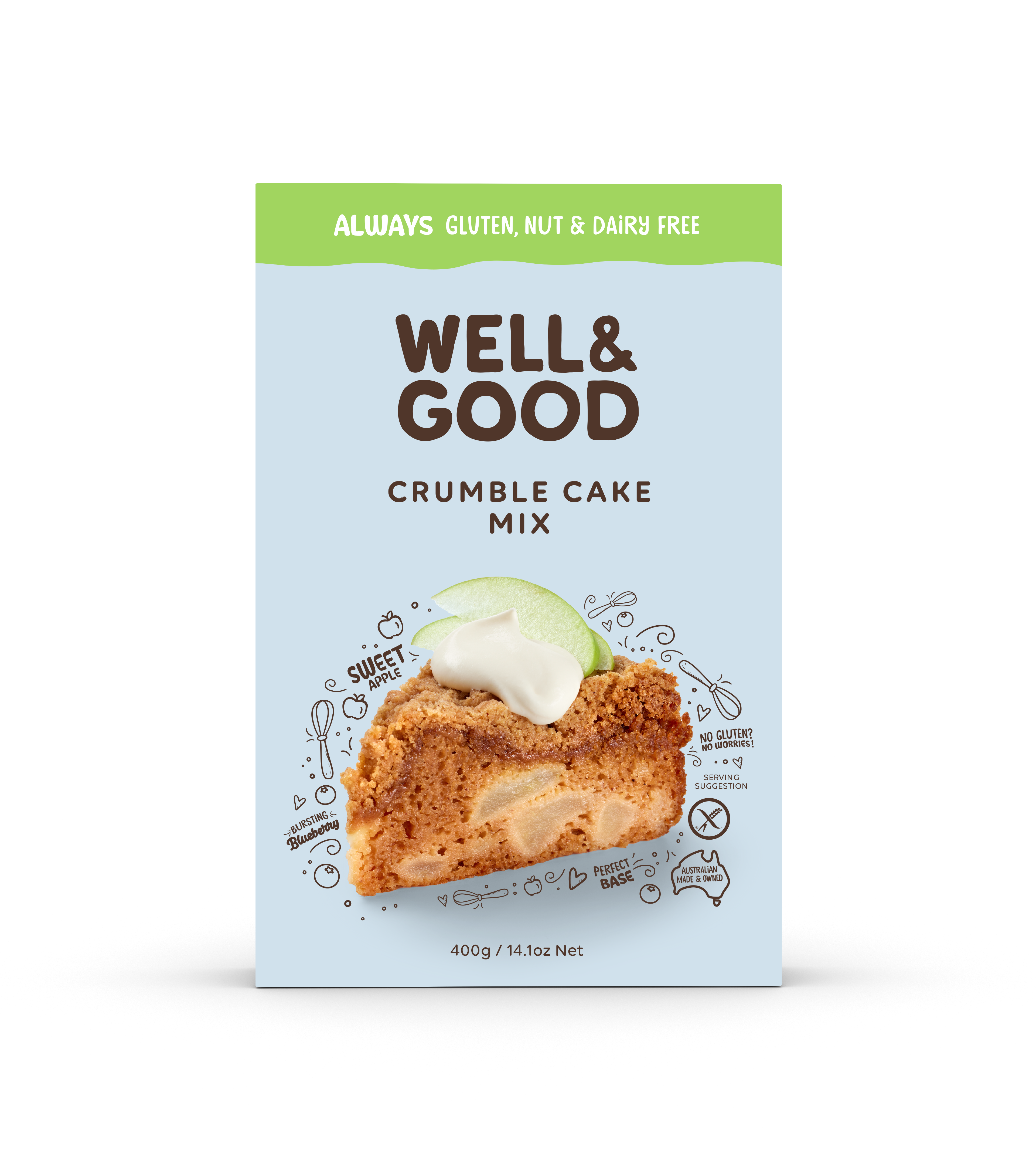 Well & Good Gluten Free Crumble Cake Mix 400g
