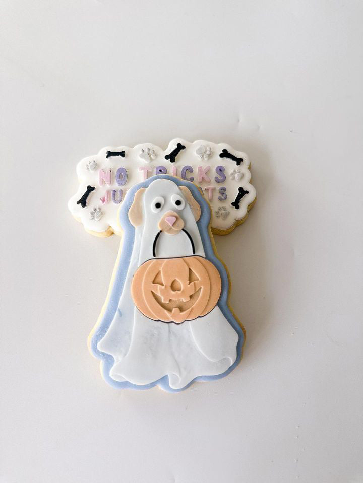 Boss Embossers - Ghost Dog with Pumpkin Treat Bag and Outfit Stamp and Cutter
