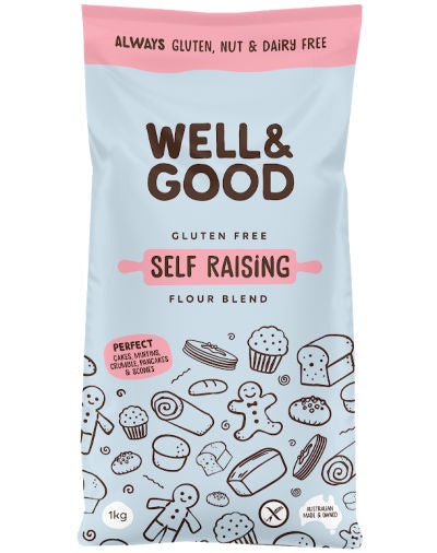 Well & Good Gluten Free Premium Self Raising Flour 1KG