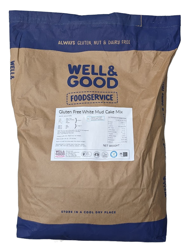Well & Good Gluten Free White Mud Cake Mix 10kg