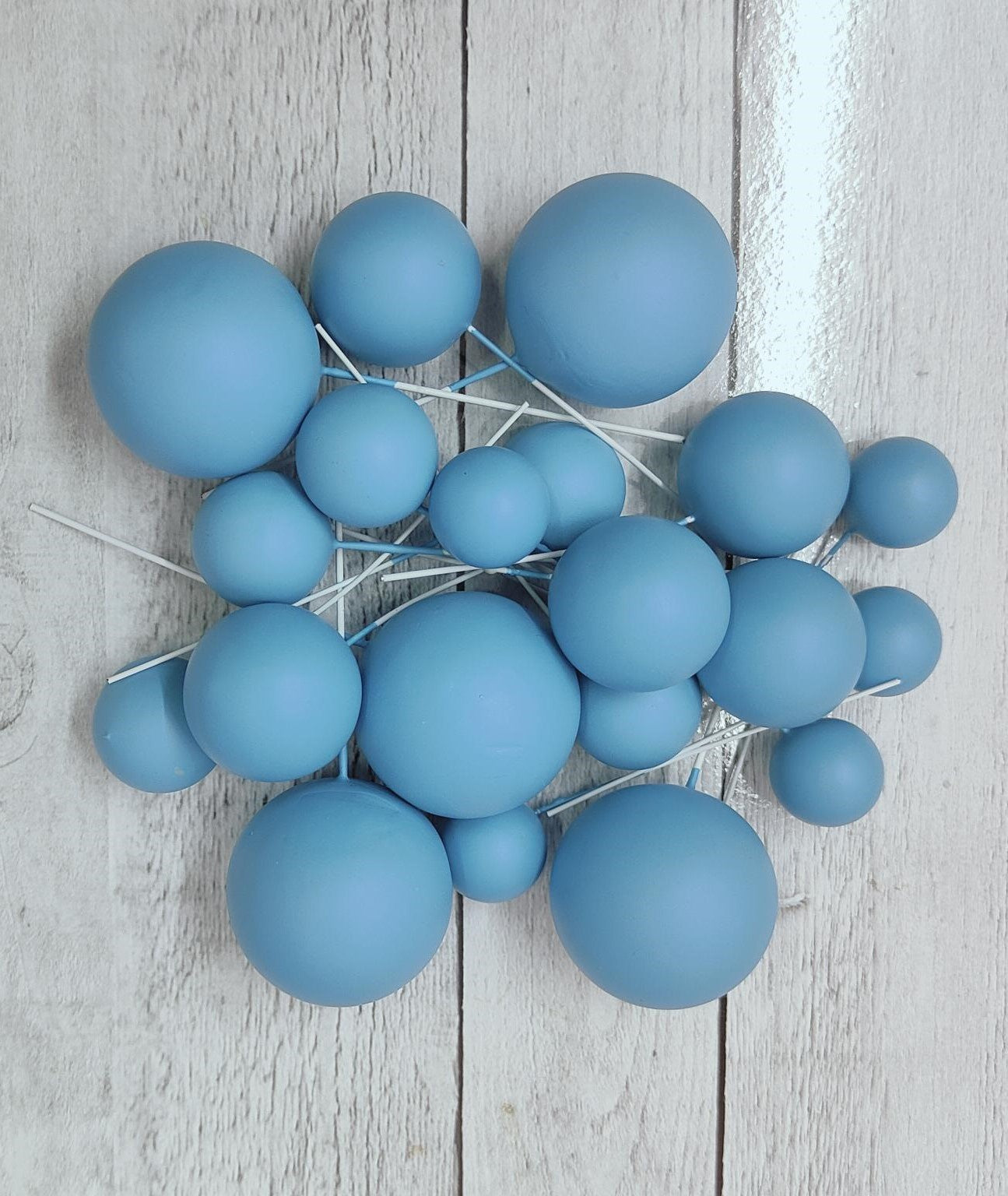 Cake Ball Toppers 20pc Mixed Sizes - Dark Blue