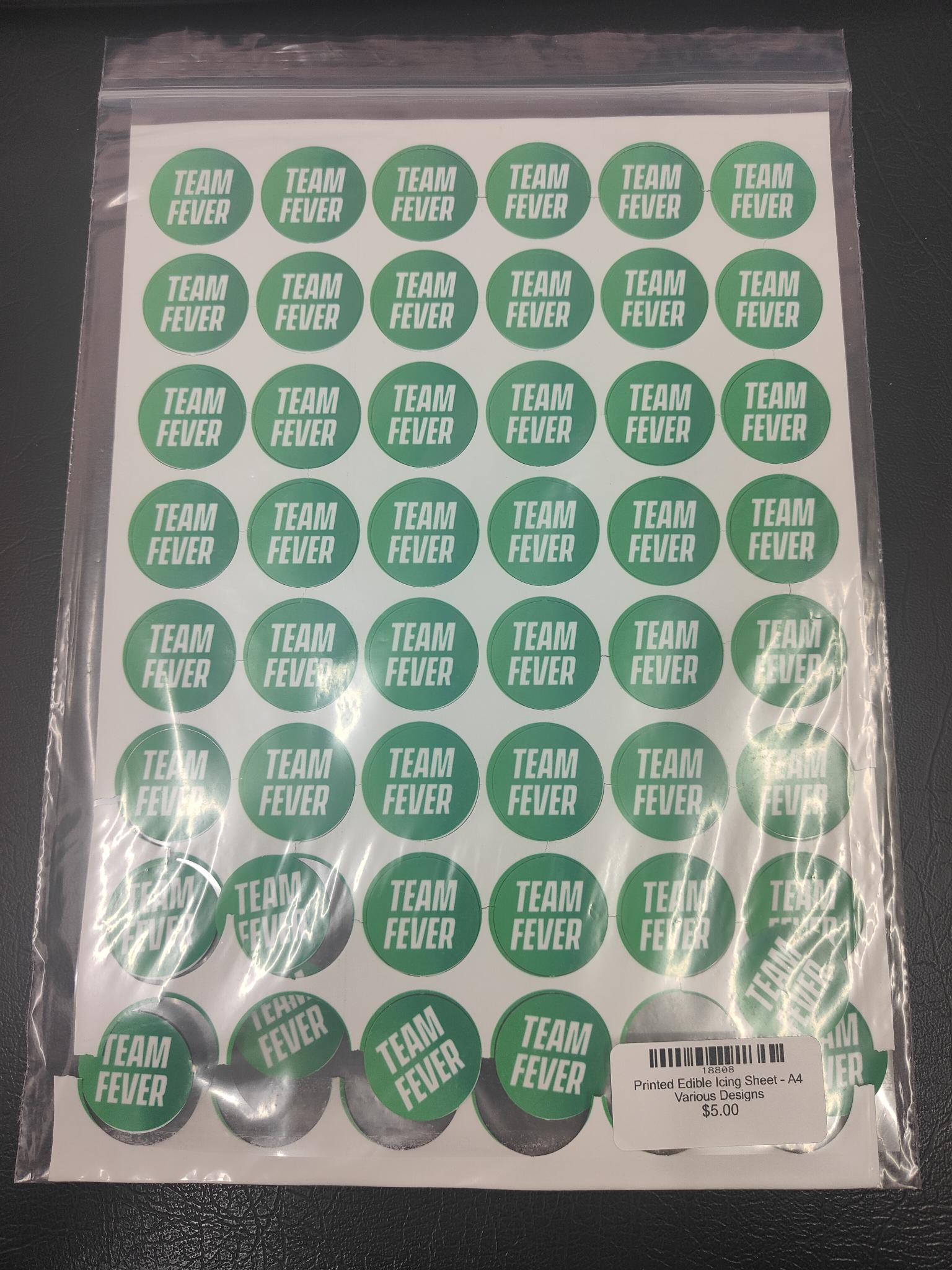 Printed Edible Icing Sheet - A4 Various Designs - Misprinted/Slight Errors