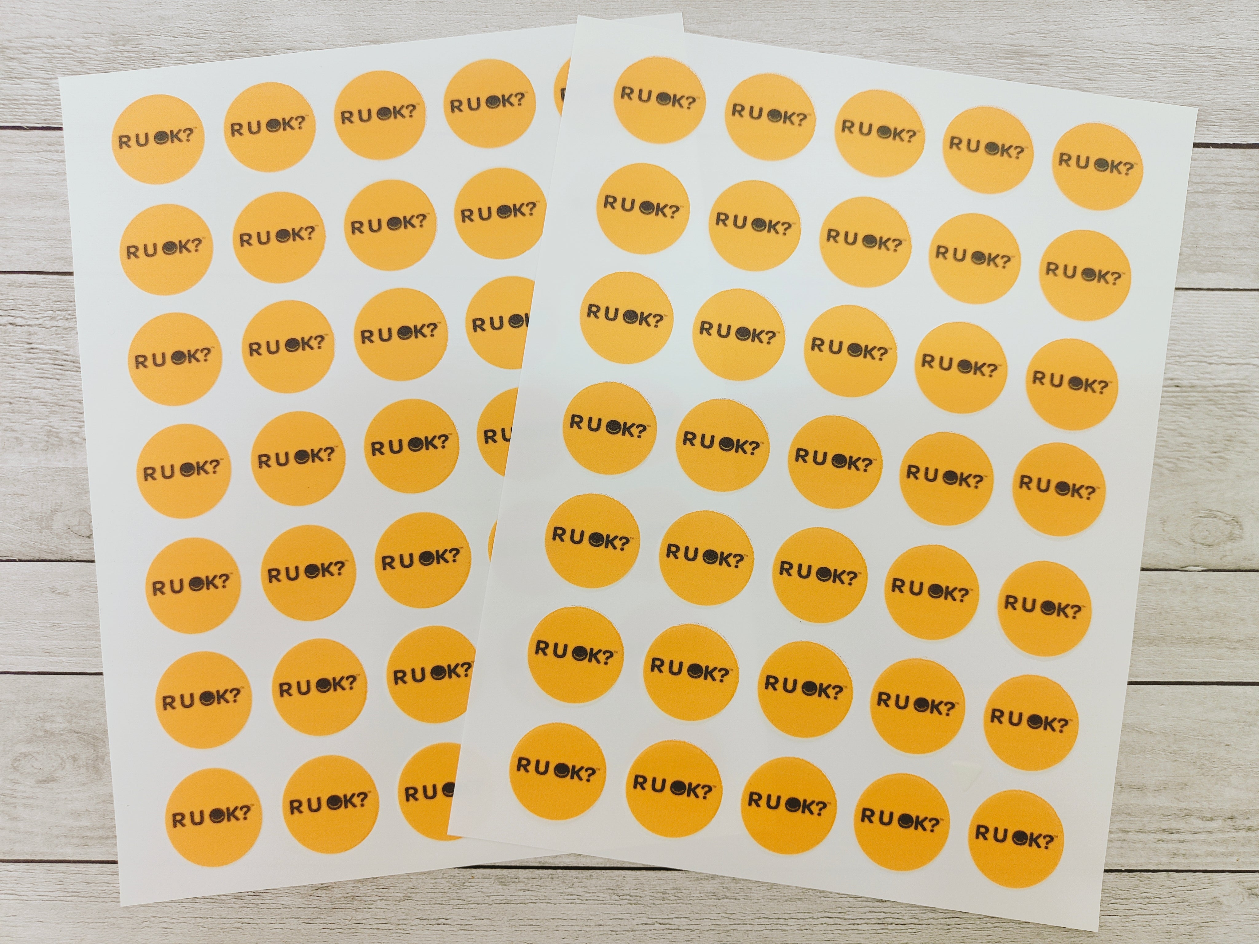 1.25" Cupcake Toppers R U OK? Sheet of 30