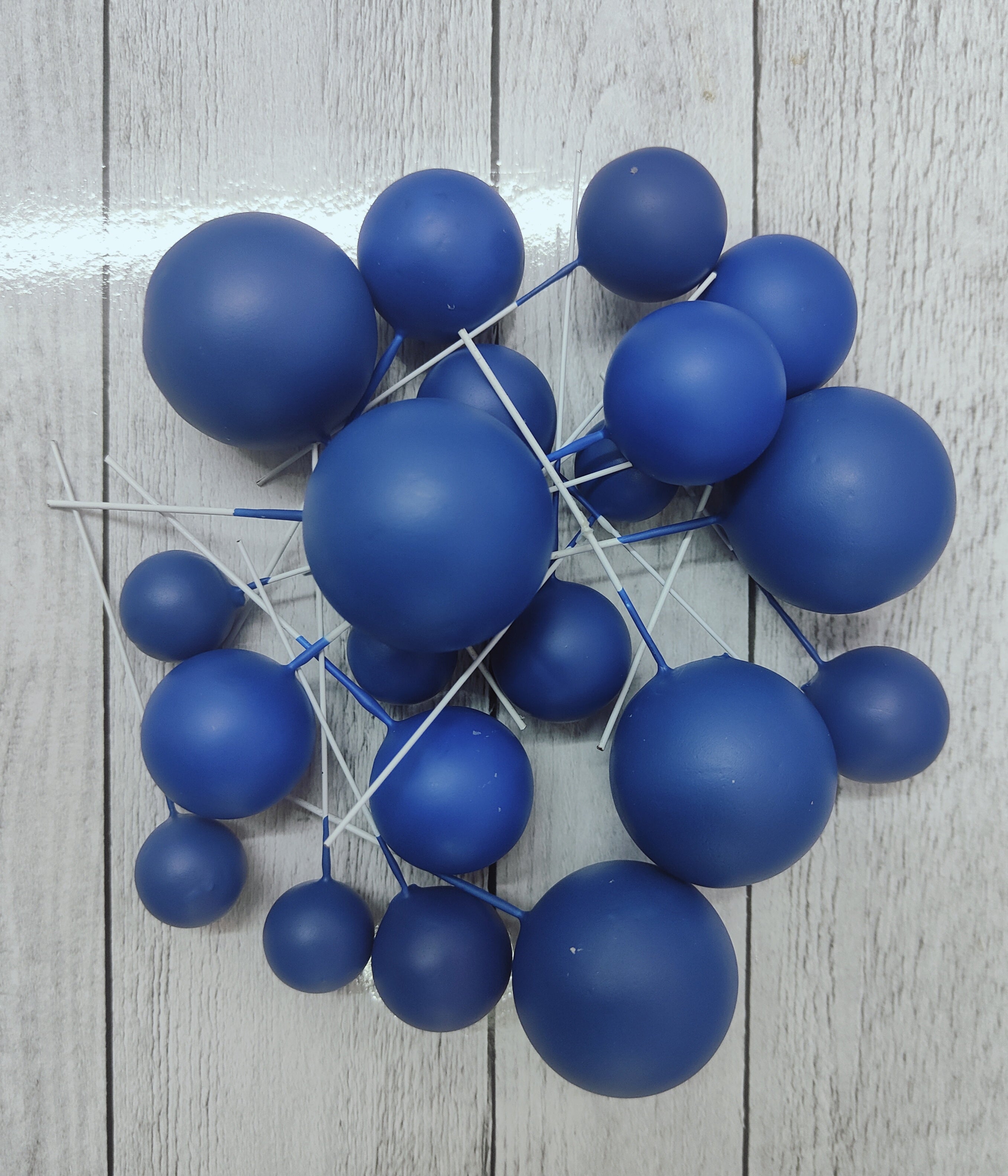 Cake Ball Toppers 20pc Mixed Sizes - Navy Blue