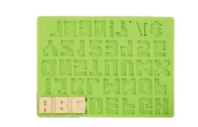 Pixel Font Letter & Number Set Silicone Mould