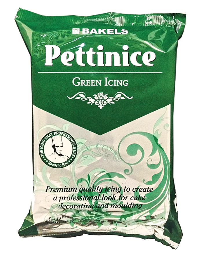 Bakels Pettinice Ready to Roll (RTR) Fondant Green 750g (BEST BEFORE DATE 5/04/24)
