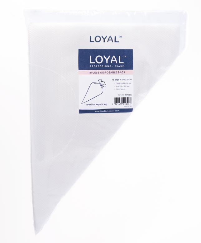 10"/25cm Loyal Tipless Disposable Bags - 75pk