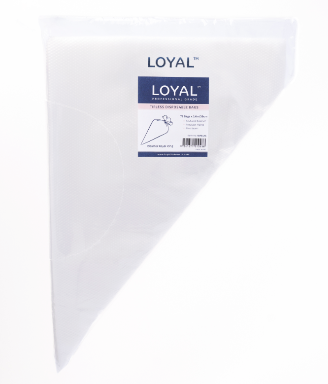 14"/35cm Loyal Tipless Disposable Bags - 75pk