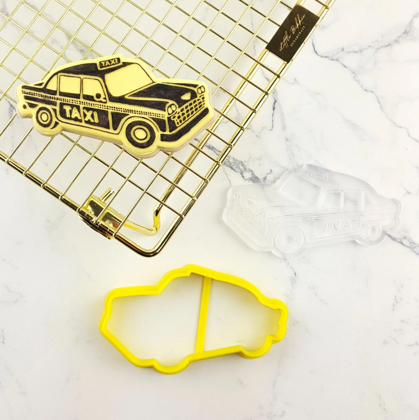 Custom Cookie Cutters Taxi Cab Cutter and Debosser