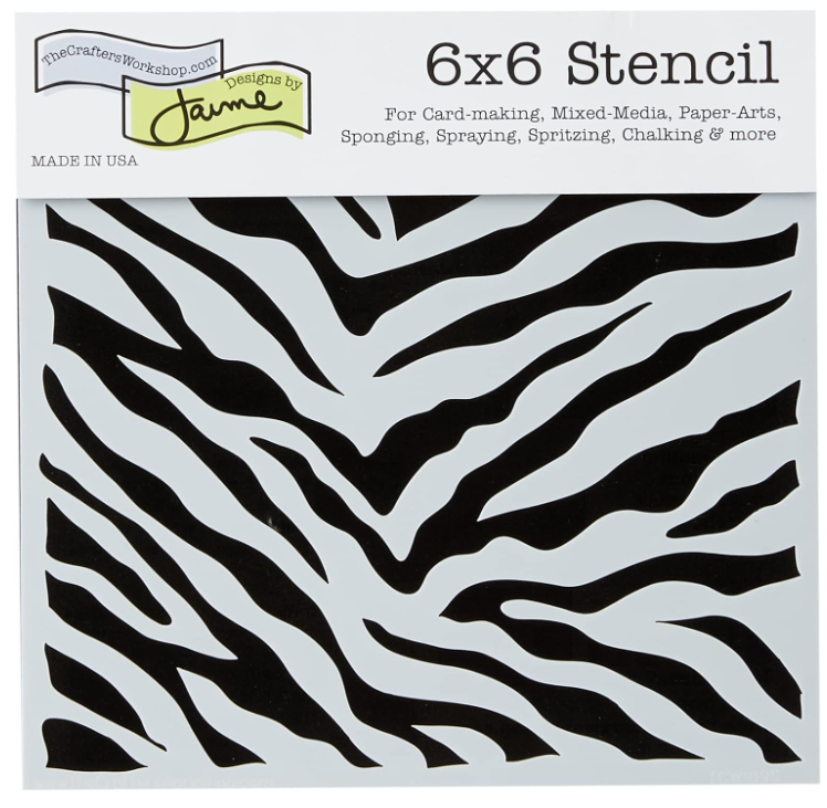Stencil - Mini Zebra Print 6x6