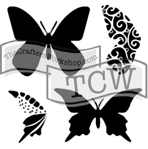 Stencil - Mini Butterflies 6x6