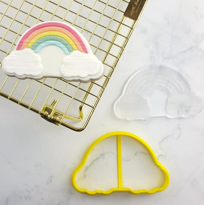 Custom Cookie Cutters Rainbow Cutter & Debosser Set