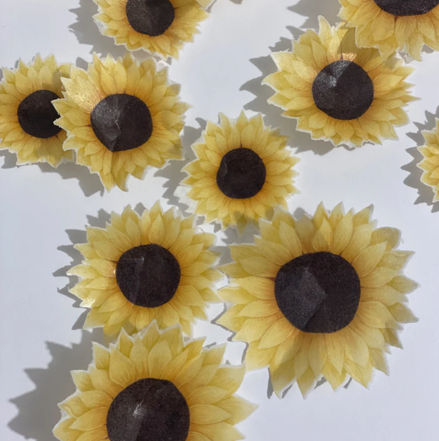 Sunflowers Pre-Cut Edible Wafers