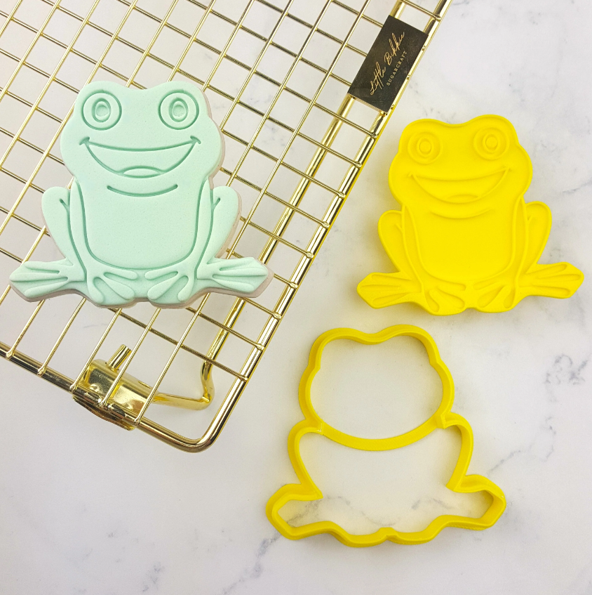 Custom Cookie Cutter Frog Cutter & Embosser Set