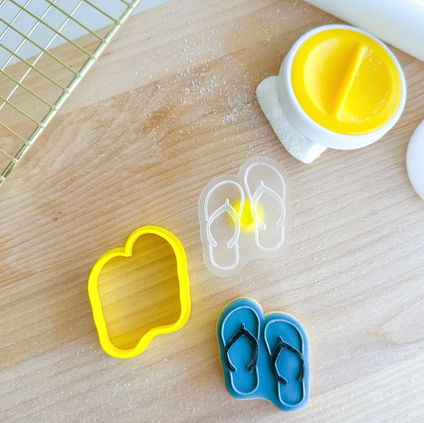 Custom Cookie Cutters Mini Thongs Cutter and Debosser