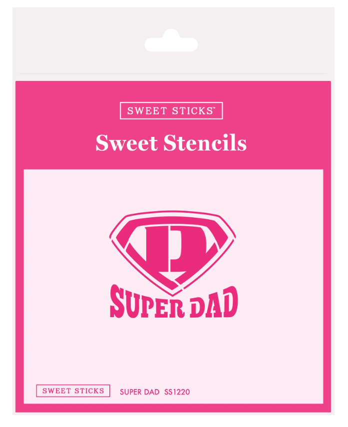 Super Dad Stencil by Sweet Sticks