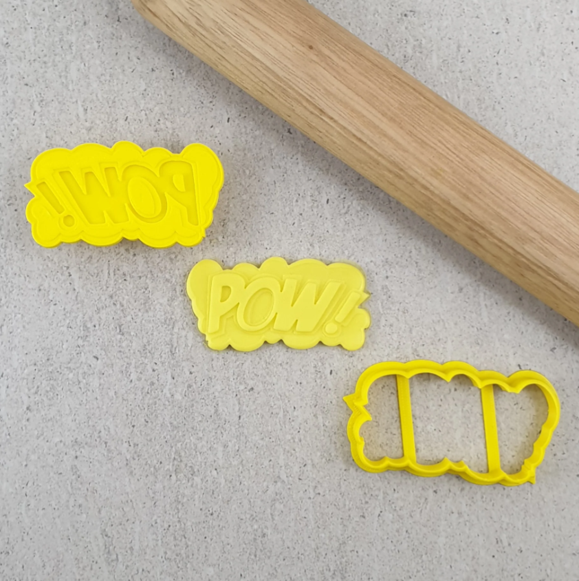 Custom Cookie Cutters POW! Cutter & Embosser Set