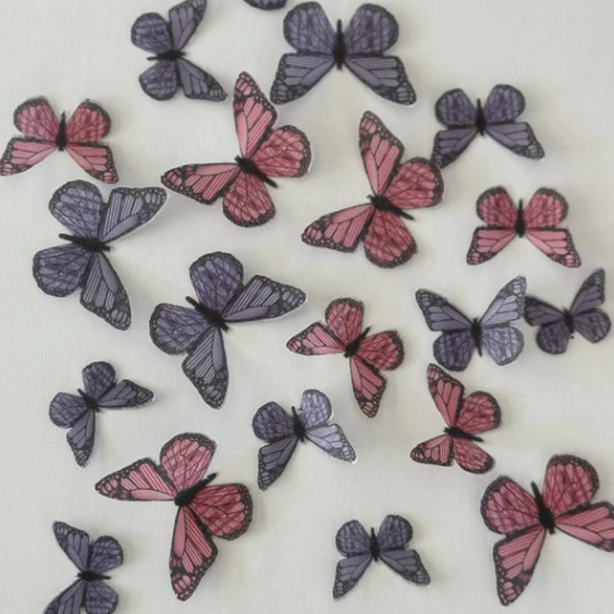 Bright Taylor Swift Pre-cut Edible Wafer Butterflies