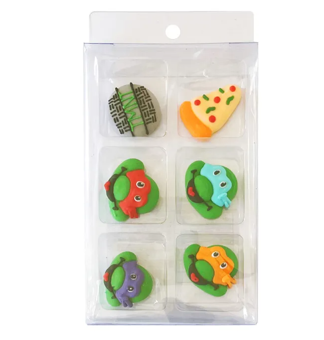 Edible Sugars - Ninja Turtles Pack of 6