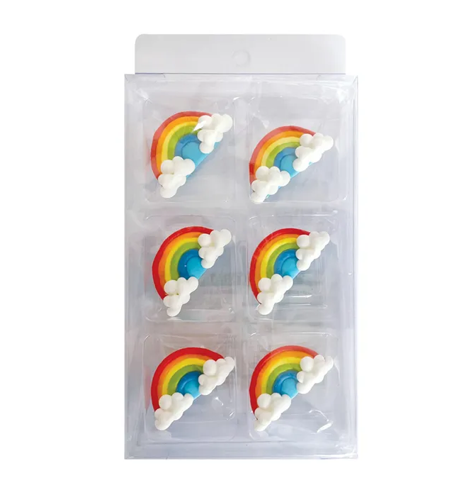 Edible Sugar - Rainbows Pack of 6