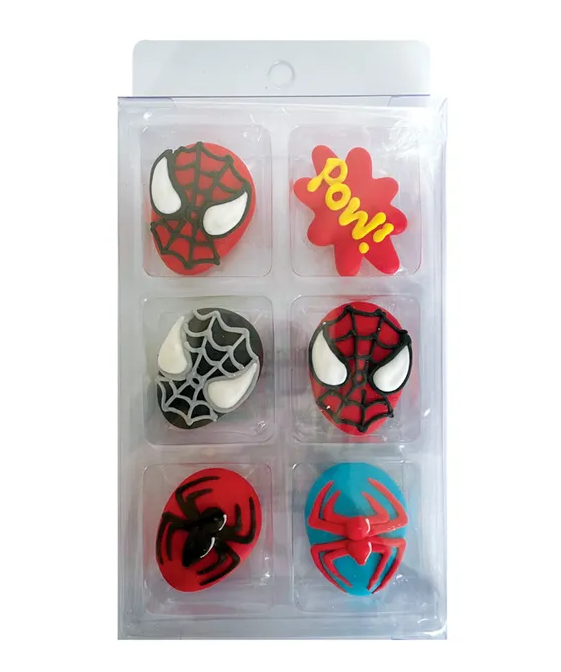 Edible Sugar - Spiderman Pack of 6