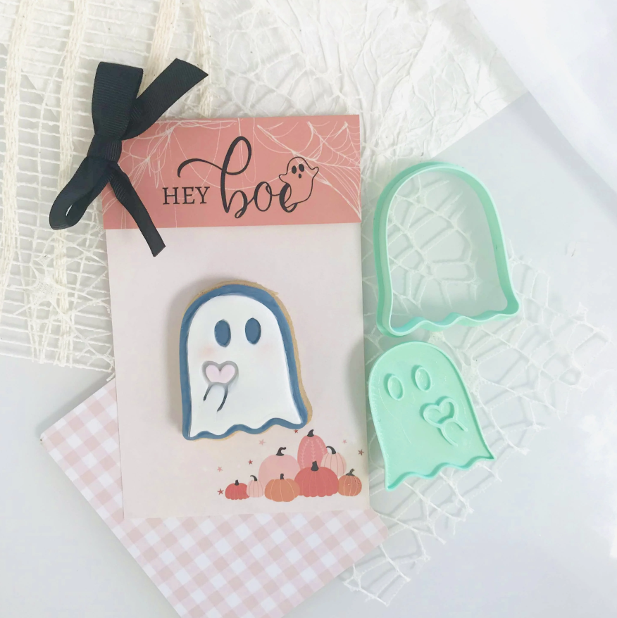 Bento Minis Cutter and Embosser Sets - Halloween - Heart Ghost (SweetP Cutters)