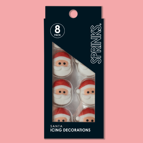 Sprinks Icing Decorations - Santa 8 Pieces