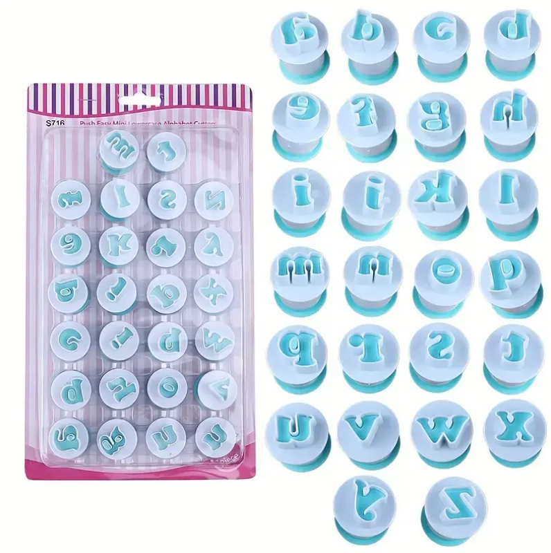 Push Easy Mini Lowercase Alphabet Cutters