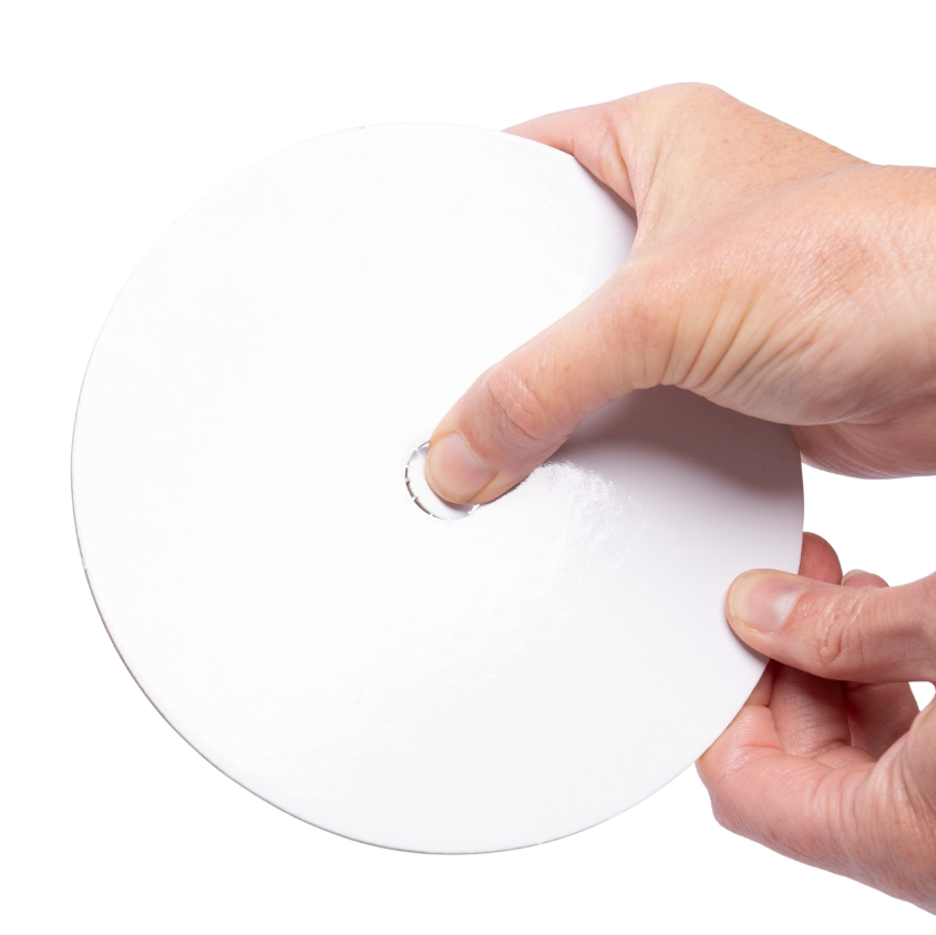 Loyal Cardboard Cake Board Perforated Round White - 4"