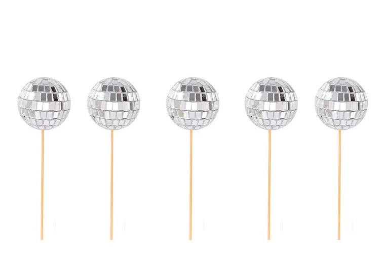 Cake Ball Toppers 20pc 2cm - Disco Balls